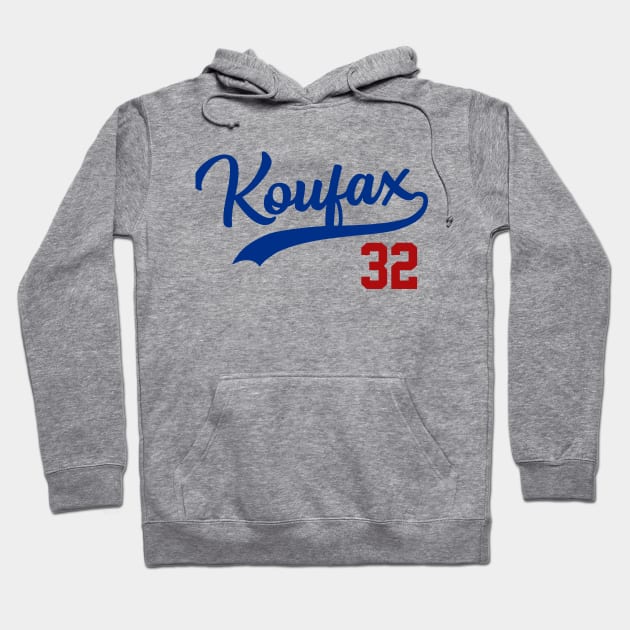 Sandy Koufax 32, LA Dodgers Hoodie by FanSwagUnltd